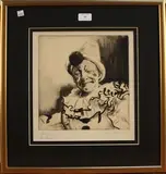 Salomon van Abbé, No 10, Le Clown, monochrome watercolour with ink