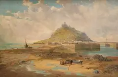 Charles Brooke Branwhite, St Michael's Mount, Cornwall, 1881, oil on canvas
