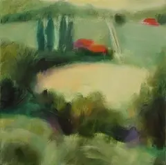 Looking Down from Chanctonbury by Andy Waite, 2005, oil on canvas, sold Sep 2012