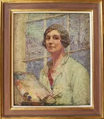 Muriel Hane, Self Portrait, oil on canvas