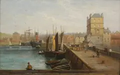 Joseph Wrightson McIntyre, The Harbour, Douglas, Isle of Man, oil on canvas