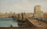Joseph Wrightson McIntyre, The Harbour, Douglas, Isle of Man, oil on canvas