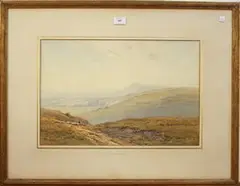 Gerald Ackermann, Chanctonbury Ring from the Storrington Downs, watercolour