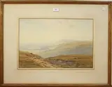 Gerald Ackermann, Chanctonbury Ring from the Storrington Downs, watercolour