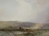 Charles Harrington, Valley Meadows, Litlington, Sussex, watercolour