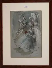 Elinor Bellingham-Smith, The Rehearsal, watercolour with charcoal