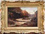 Joseph Malachy Kavanagh, Landscape with Angler on the Bank of a River