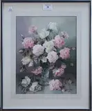 Jack Carter, Still Life Study of Carnations and Roses in a Glass Vase