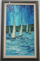 Jim Rabby, Full Moon and Gentle Breezes, oil on canvas