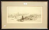 The City of London by William Lionel Wyllie, trial proof monochrome etching with additional pencil and watercolour, sold Mar 2012