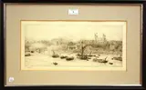 Tower of London by William Lionel Wyllie, monochrome etching, sold Mar 2012