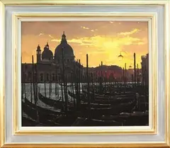 Jeremy Barlow, Sunset Salute, Venice, oil on board