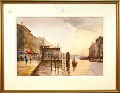 Sydney Foley, Grand Canal from Rialto, watercolour