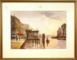 Sydney Foley, Grand Canal from Rialto, watercolour