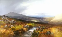 Frederick John Widgery, Fur Tor Dartmoor, watercolour and gouache