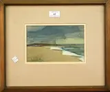 Alfred Cohen, Strand' (Coastal View), 1985, oil on paper