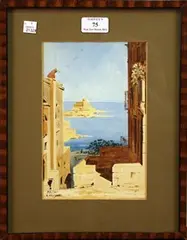 N. Krasnoff, Malta, watercolour