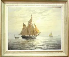 Roger Desoutter, Ketches, Homeward Bound, oil on canvas laid on board