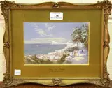 Charles E. Rowbotham, Bay of Naples' and 'Gulf of Salerno, a pair of late 19th/early 20th Century watercolours with gouache