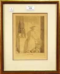 Walker Sickert, The Rasher' (Woman in a Kitchen Interior), monochrome etching