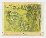 Leonard Rosoman, Couple reclining after a Picnic, watercolour