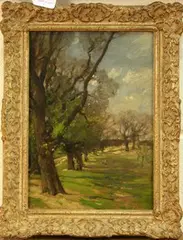 Sep E. Scott, Hampstead Heath, oil on canvas laid on board