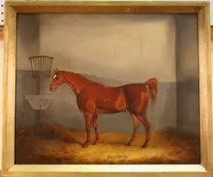 Samuel Spode, Palanquin' (Study of the Horse in a Stable), 1838, oil on canvas