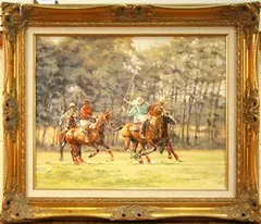 Elizabeth Sharp, Polo, oil on canvas