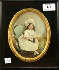 Alfred Orme, Dorothy, daughter of B.L. Leigh Esq' (Oval Miniature Portrait), watercolour on ivory