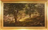 B. Nasmyth, Woodland View with a Stag beside a Stream, oil an canvas
