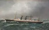 Antonio Jacobsen, The Steamship 'New York' in a North Atlantic Swell
