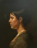 J.A. de Jonge, Head and Shoulders Portrait of a Young Lady, oil on canvas