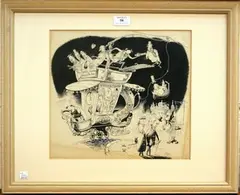Frederick Rowland Emett, Load-shedding again, I See!, pen and ink heightened with white