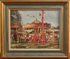 Rod Pearce, Carters Fair, Clapham Common, oil on board