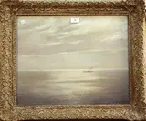 William Howard Jarvis, Morning over the Channel, from St Catherine's Point, oil on canvas