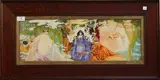 Amy Sawyer, Fantasy Queen seated in a Throne with Attendants, 1901, watercolour and gouache