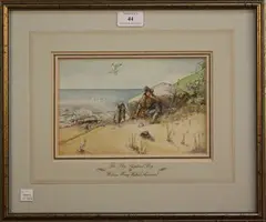 William Henry Walker, The Shy Shepherd Boy, watercolour and ink