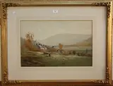 William Dean Barker, Trefriw and River Conway, North Wales, 1887, watercolour