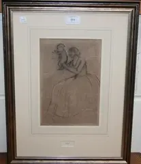 Edward Matthew Ward, Mother and Baby, pencil