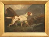 Colin Grame, Study of a Setter in a Moorland Landscape, 1909, oil on canvas