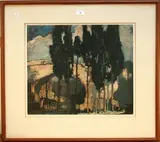 Frank Brangwyn, Spanish Bridge' colour collotype, circa 1930