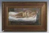 Gerald Rose, Female Nude lying on a White Bedsheet