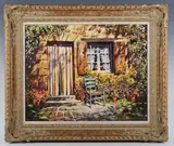 Michael J. Sanders, A Seat in the Sun, oil on board