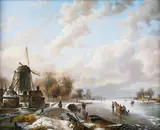 David Ronald, Dutch Winter Landscape, oil on panel