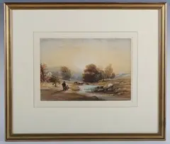Thomas Miles Richardson Junior, Near Blaydon, 1835, watercolour heightened with bodycolour