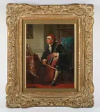 J.W. Chapman, A Solo' (Cellist), oil on board