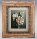 Irene Klestova, Roses, oil on board
