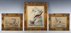 J.E. Turner, Cock and hen pheasant; Gundog with Retrieved Pheasant; and The Day’s Bag, 1826, three 19th century pencil and watercolour