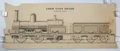 James Stead Crosland, Large Goods Engine, Parnassus, R. Peacock Esq Engineer, 1856, monochrome ink with wash