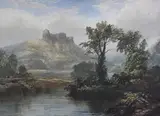 J.F. Gibbs, A River Landscape, watercolour